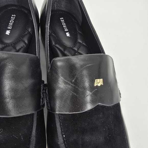 Birdies Women black Loafer starling 20 flats slip on suede leather size 8 - Picture 10 of 11